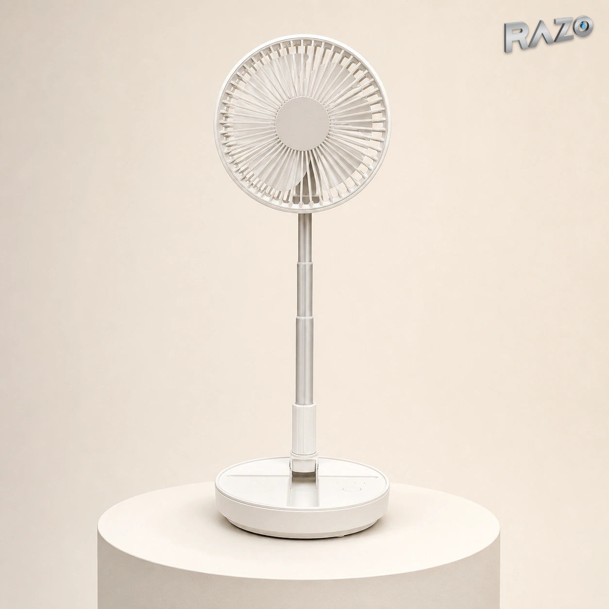 Ventilator pliabil și extensibil F9 cu acumulator, 30–60 cm, alb - imagine produs 1