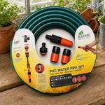 Furtun de grădină BAISHI din PVC armat, 20 m, verde, cu pistol și conectori - imagine produs 3