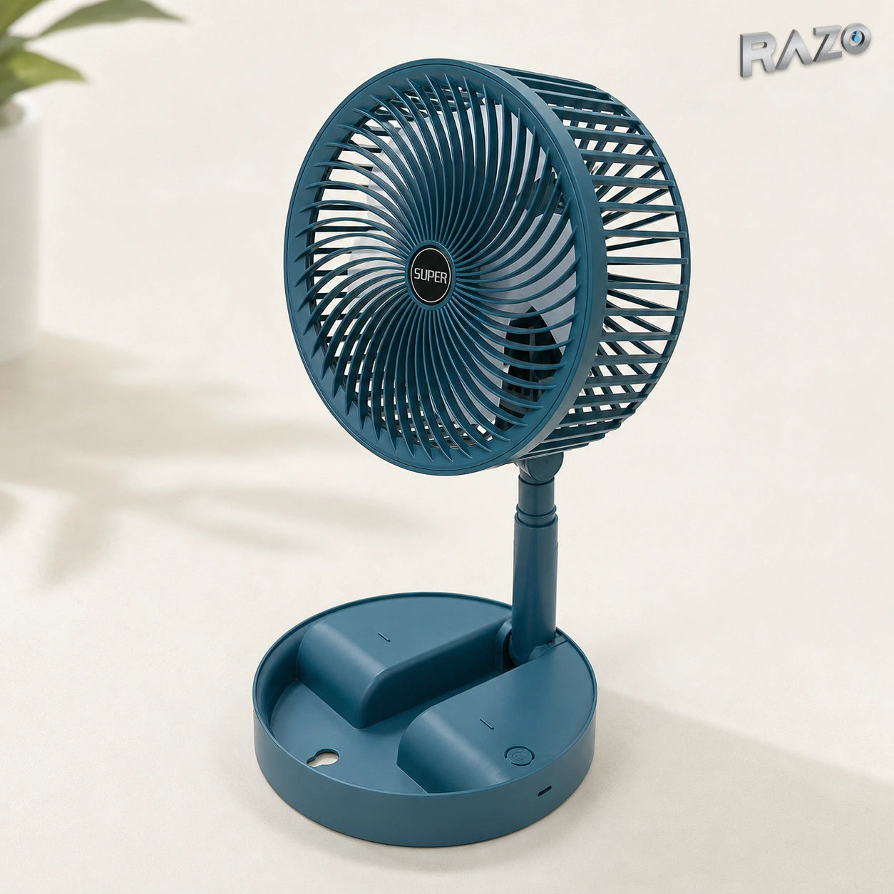 Ventilator de birou portabil USB, verde - imagine produs 2