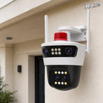 Cameră de supraveghere Wi‑Fi RAZO RAZZ-0789, 4 lentile, PTZ, IP66, alb-negru - imagine produs 2