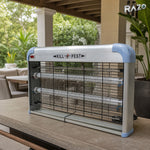 Aparat electric anti-insecte RAZO, 40 W, două tuburi, argintiu și bleu - imagine produs 3