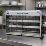 Aparat electric anti-insecte RAZO, 40 W, două tuburi, argintiu și bleu - imagine produs 5