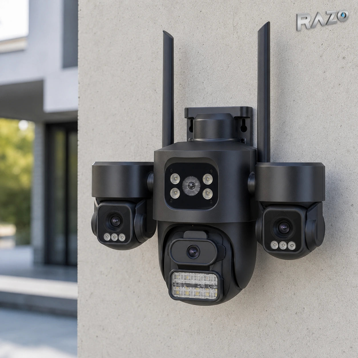 Cameră de supraveghere Wi-Fi RAZO F1, 3MP, iCSee, neagră - imagine produs 2