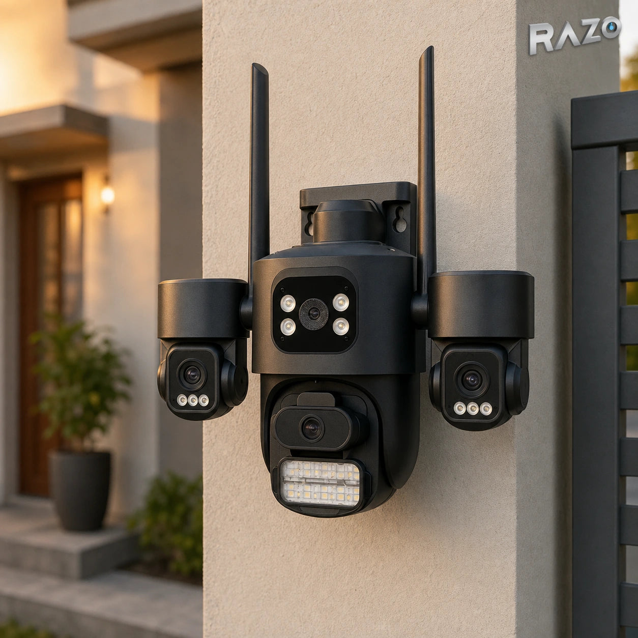 Cameră de supraveghere Wi-Fi RAZO F1, 3MP, iCSee, neagră - imagine produs 3