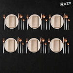 Set de tacâmuri MALOOKI Luxury Collection, 24 de piese din inox - imagine produs 2
