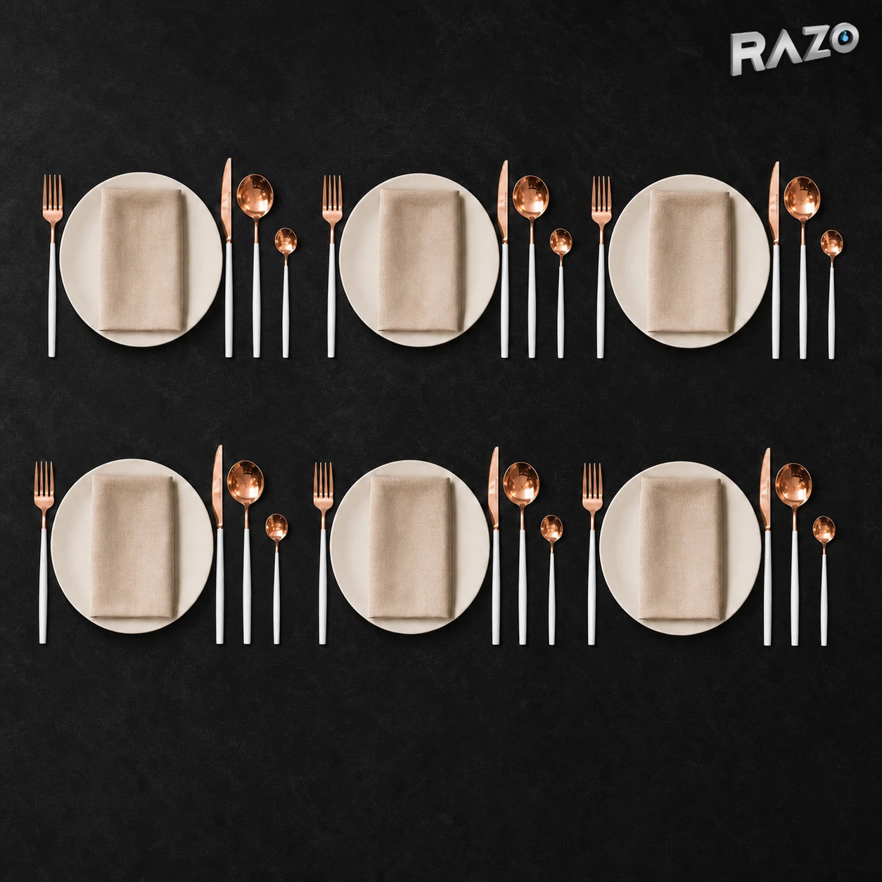 Set de tacâmuri MALOOKI Luxury Collection, 24 de piese din inox - imagine produs 2