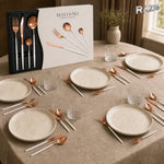 Set de tacâmuri MALOOKI Luxury Collection, 24 de piese din inox - imagine produs 3