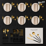 Set de tacâmuri MALOOKI Luxury Collection, 24 de piese din inox - imagine produs 2