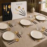 Set de tacâmuri MALOOKI Luxury Collection, 24 de piese din inox - imagine produs 3