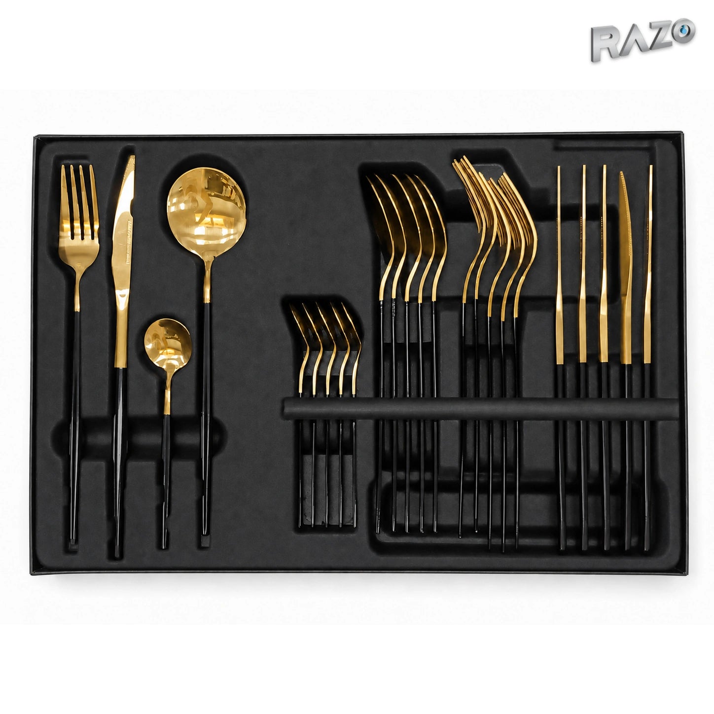 Set de tacâmuri MALOOKI Luxury Collection, 24 de piese din inox - imagine produs 4