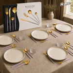Set de tacâmuri MALOOKI Luxury Collection, 24 de piese din inox - imagine produs 3