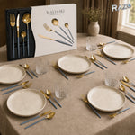 Set de tacâmuri MALOOKI Luxury Collection, 24 de piese din inox - imagine produs 3