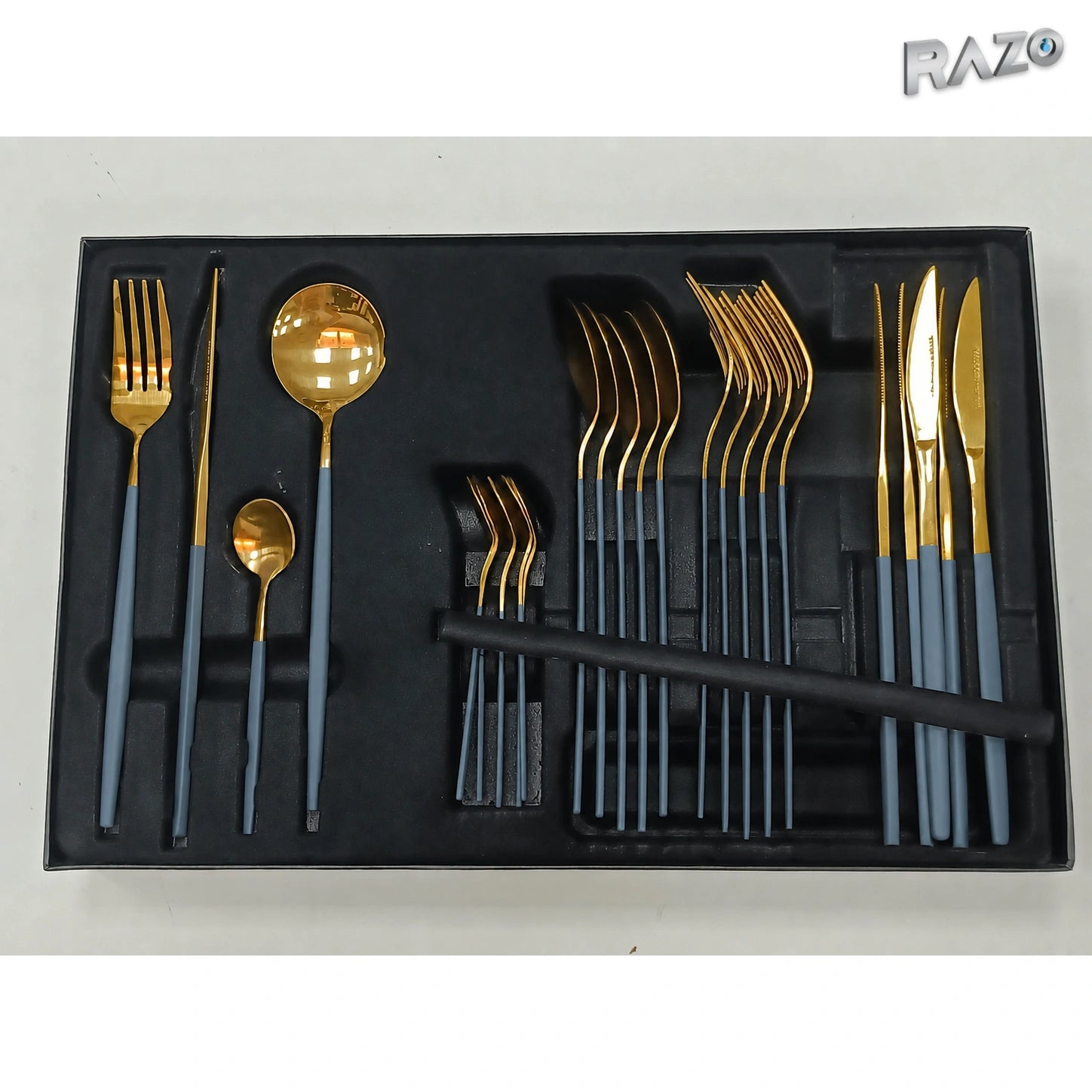Set de tacâmuri MALOOKI Luxury Collection, 24 de piese din inox - imagine produs 4