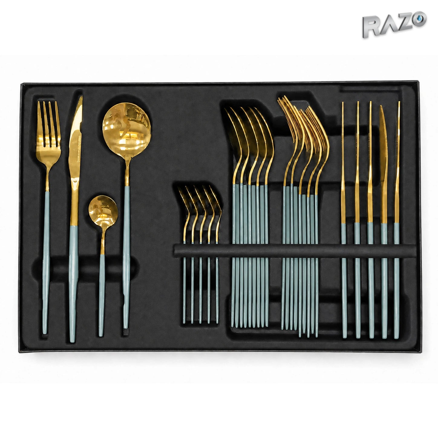 Set de tacâmuri MALOOKI Luxury Collection, 24 de piese din inox - imagine produs 4