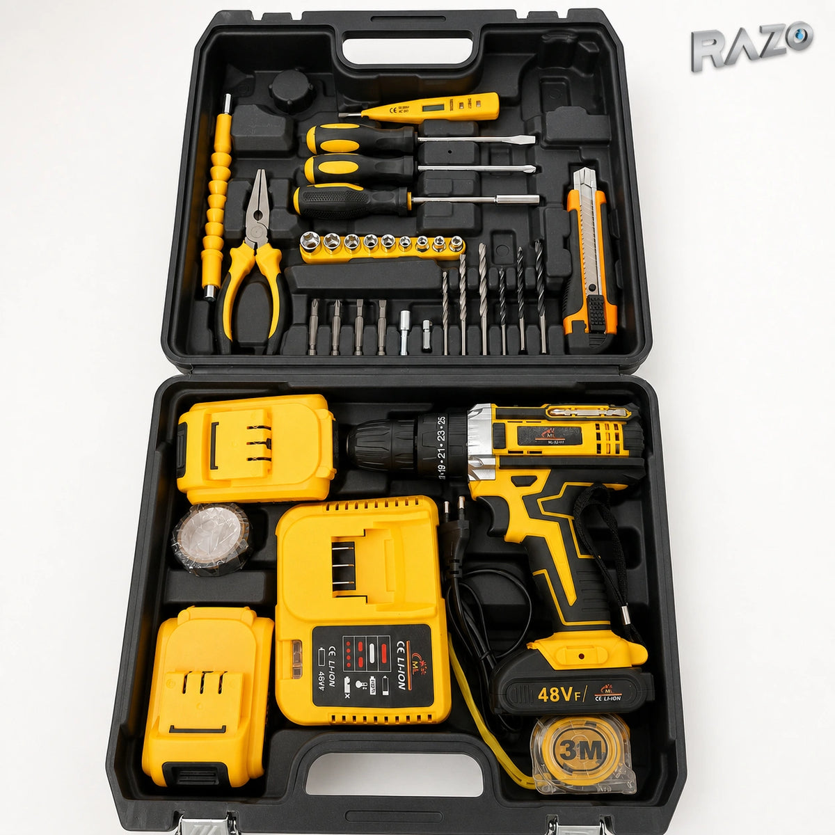 Bormașină cu acumulator ML-52-17, 48VF, cu 30 accesorii - imagine produs 2