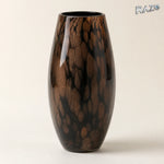 Vază decorativă din sticlă maro, 18 × 14 × 14 cm - imagine produs 1