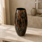 Vază decorativă din sticlă maro, 18 × 14 × 14 cm - imagine produs 2