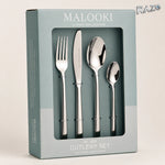 Set 24 tacâmuri MALOOKI MK-340, inox 18/10, argintii - imagine produs 1