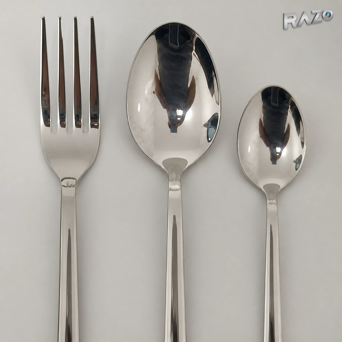 Set 24 tacâmuri MALOOKI MK-340, inox 18/10, argintii - imagine produs 3