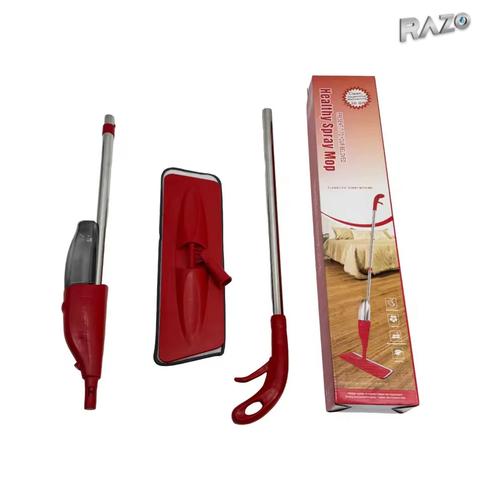 Mop cu spray din microfibră, tijă din oțel inoxidabil și cap detașabil de 40 cm - imagine produs 1