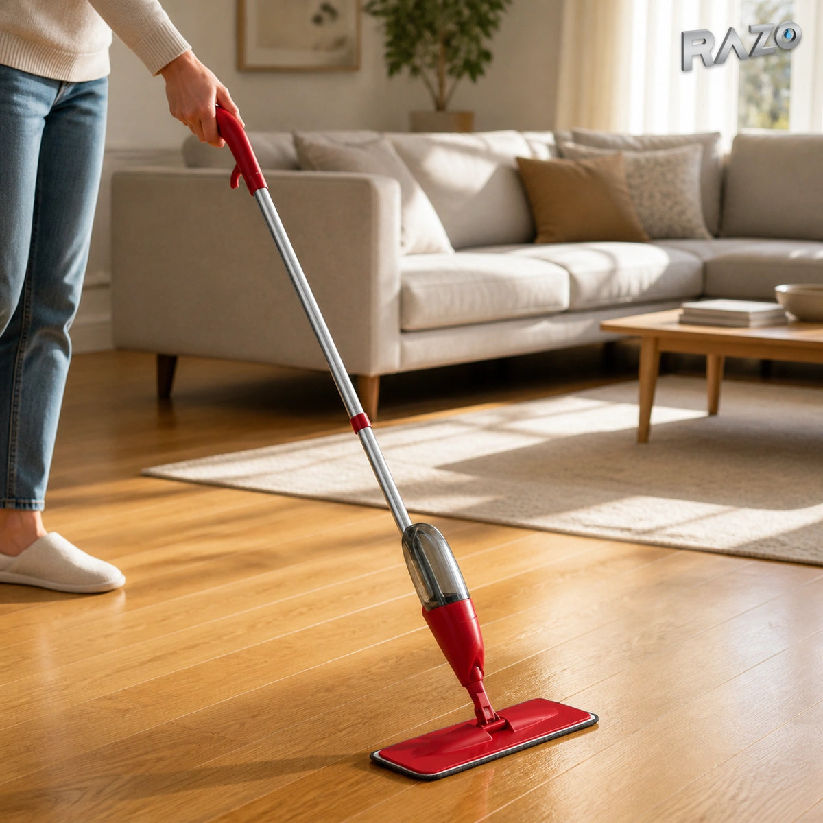Mop cu spray din microfibră, tijă din oțel inoxidabil și cap detașabil de 40 cm - imagine produs 7