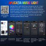 Lampă LED multicoloră cu difuzor, ceas deșteptător și încărcare wireless - imagine produs 6