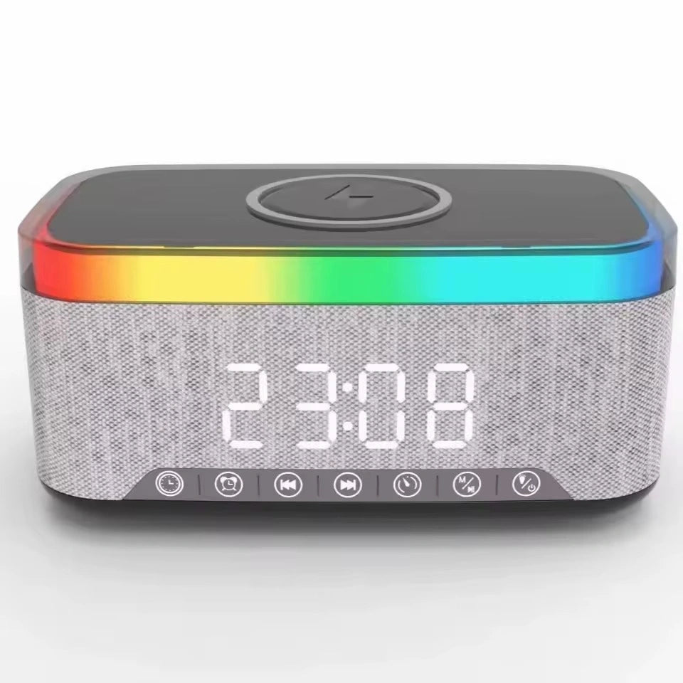 Boxă portabilă Bluetooth 5.3 cu iluminare LED RGB și încărcare wireless 15 W - imagine produs 1