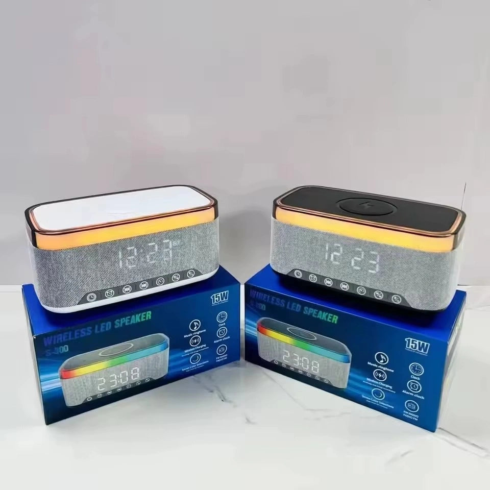 Boxă portabilă Bluetooth 5.3 cu iluminare LED RGB și încărcare wireless 15 W - imagine produs 5