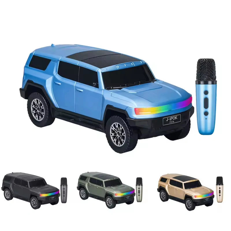 Boxă portabilă în formă de SUV, Bluetooth 5.3, RGB, 5–10 W, cu microfon, albastru - imagine produs 1