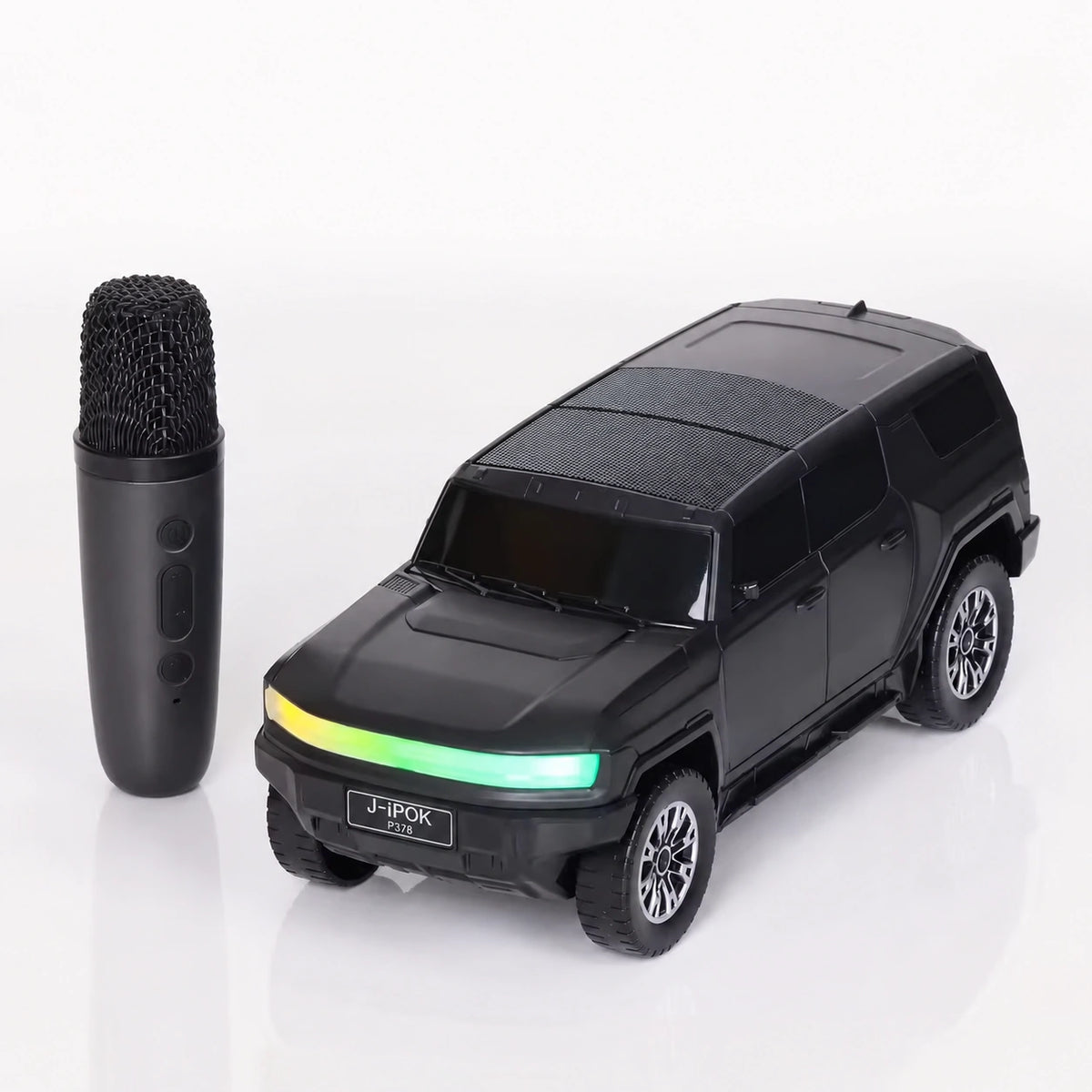 Boxă portabilă în formă de SUV, Bluetooth 5.3, RGB, 5–10 W, cu microfon, negru - imagine produs 3