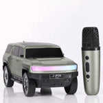 Boxă portabilă în formă de SUV, Bluetooth 5.3, RGB, 5–10 W, cu microfon, gri