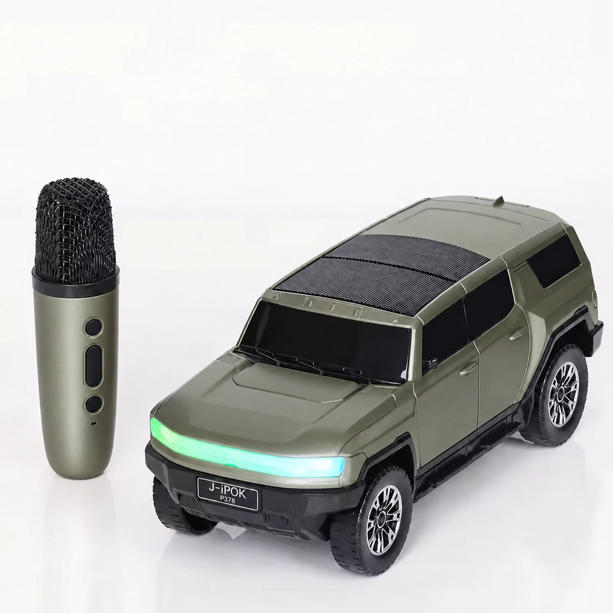 Boxă portabilă în formă de SUV, Bluetooth 5.3, RGB, 5–10 W, cu microfon, gri - imagine produs 5