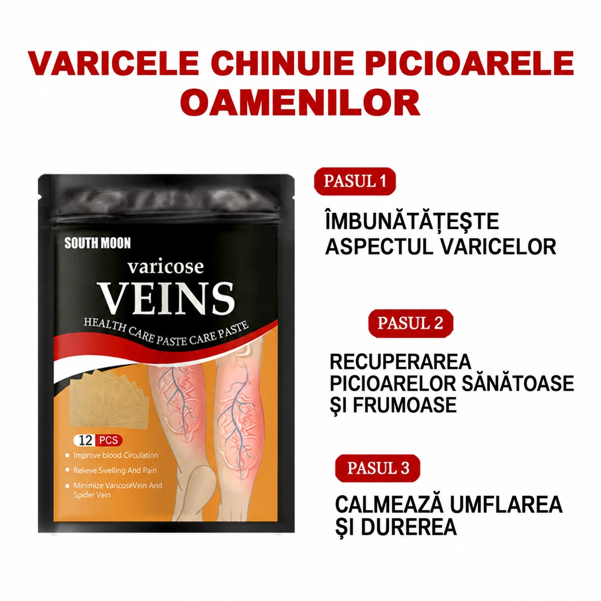 Plasturi pentru îngrijirea picioarelor cu bumbac și plante, pentru gambe - imagine produs 4