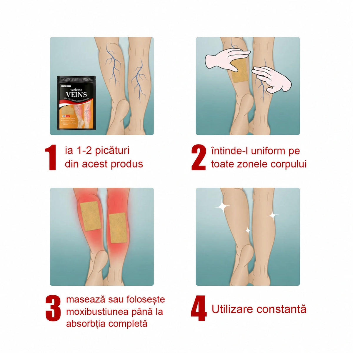 Plasturi pentru îngrijirea picioarelor cu bumbac și plante, pentru gambe - imagine produs 6