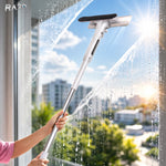Stergator de geamuri 2 in 1 RAZO cu pulverizator si colector automat de apa, maner din aluminiu de 110 cm, pentru curatare fara urme
