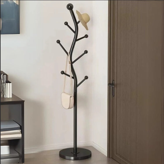 Cuier pentru haine din otel carbon cu baza din piatra, design modern in forma de S, 7 agatatori, dimensiuni 178x30 cm
