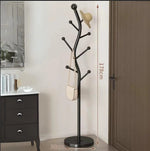 Cuier pentru haine din oțel de carbon și bază din piatră – design modern în formă de S, 7 agățători, 178×30 cm