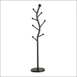 Cuier pentru haine din oțel de carbon și bază din piatră – design modern în formă de S, 7 agățători, 178×30 cm