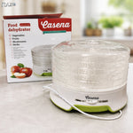 Deshidrator alimente RAZO Casena, 240W, 5 tavi transparente, 8 programe presetate, Termostat reglabil 35–70°C, Uscare uniforma pentru fructe, legume, ciuperci, ierburi aromatice, plante medicinale, Protectie la supraincalzire