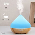 Difuzor aromaterapie AromaWood RAZO, 0.5L, Umidificator cu ultrasunete, Lampa 7 culori, Telecomanda inclusa, Temporizator presetat, Oprire automata, pentru 35 mp