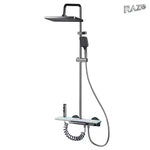 Sistem de duș gri din alamă, cu montare pe perete, model YP-H055 - imagine produs 7