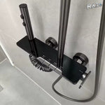 Sistem de duș modern din alamă, cu montaj pe perete și cinci tipuri de jet - imagine produs 1