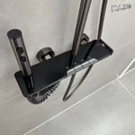 Sistem de duș modern din alamă, cu montaj pe perete și cinci tipuri de jet - imagine produs 2