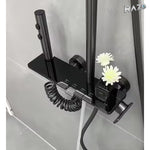 Sistem de duș modern din alamă, cu montaj pe perete și cinci tipuri de jet - imagine produs 4