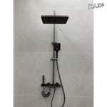 Sistem de duș modern din alamă, cu montaj pe perete și cinci tipuri de jet - imagine produs 5