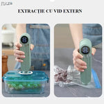 Kit compact RAZO de sigilare, Vidare, Afișaj digital LED, Alimentare USB 5V, Putere 10W, Sigilare automata pentru pungi reutilizabile, Conservare eficient carne, legume, fructe, Design portabil, Verde