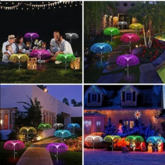 Lampa Solară Tip Meduză – Fibra Optică RGB