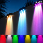 Lampă solară LED RGB de perete pentru exterior, 132 × 91 × 34 mm - imagine produs 2