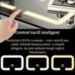 Noptiera RAZO multifuncționala, Iluminare LED, Tactila 3 culori, Incarcare wireless si USB, Boxa bluetooth, 2 sertare, Gri inchis
