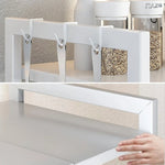 Raft de bucatarie extensibil RAZO, Pentru cuptor cu microunde, Metal durabil, Lungime, Inaltime reglabile, Alb
